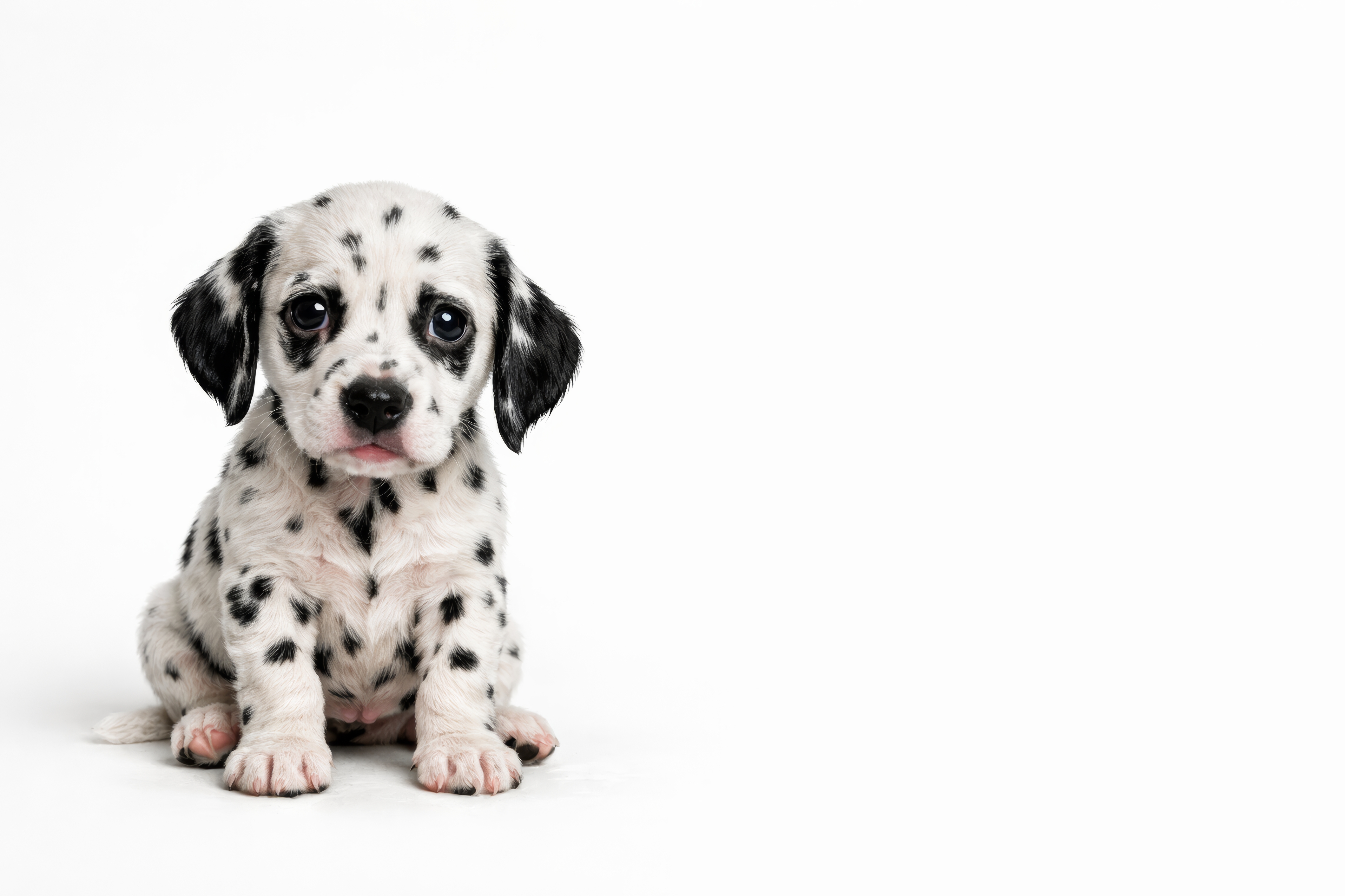 Small dog looking curious